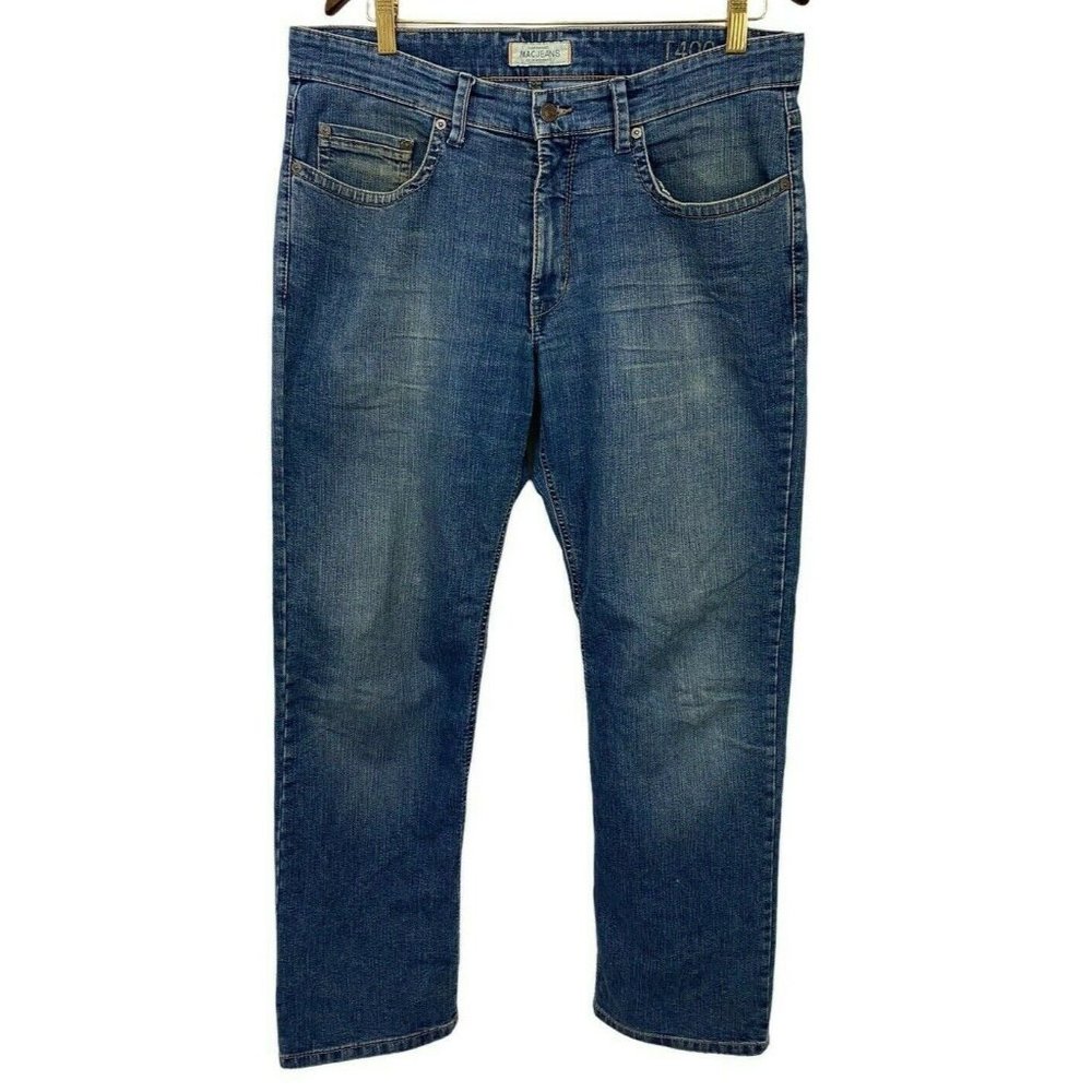 MAC Jeans Ben Stretch Straight Leg Jeans Men's Size 35x30 T400 Germany